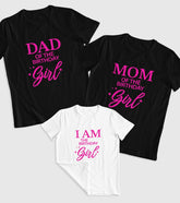 Dad, Mom, Birthday Girl Unisex Half Sleeve T-Shirts (Pack of 3)